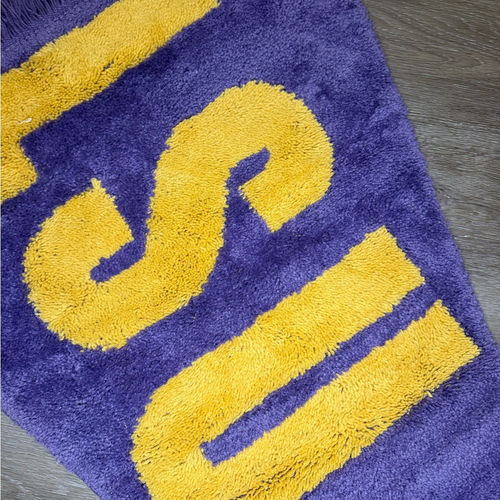 LSU Purple and Gold Pennant Bath Mat - Picture 12 of 12